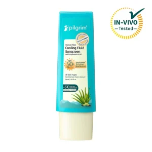 Pilgrim Korean Aloe Cooling Fluid Sunscreen SPF 50+ PA++++ hydrating sunscreen