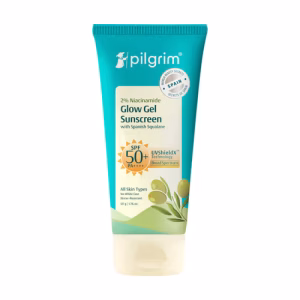 Pilgrim 2% Niacinamide Glow Sunscreen Gel SPF 50 PA+++ 50g brightening sunscreen